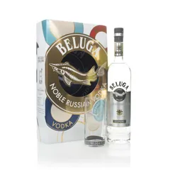 Beluga Noble Russian Vodka Gift Pack with Glass Plain Vodka