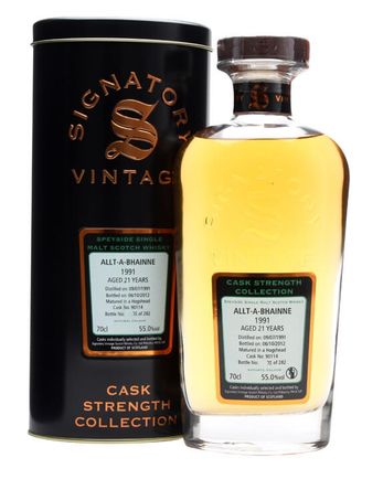 Allt-a-Bhainne 1991 21 Year Old Cask #90114 Signatory Cask Strength Collection