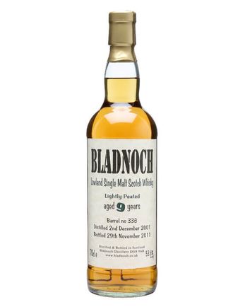 Bladnoch 2001 9 Year Old Lightly Peated Cask #338