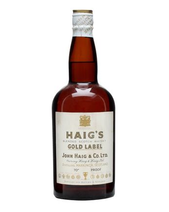 John Haig Gold Label Spring Cap Bottled 1940's George VI