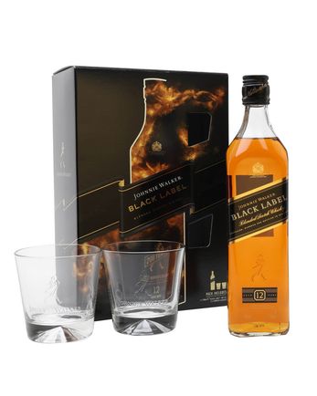 Johnnie Walker Black Label 12 Year Old 2 Glass Pack