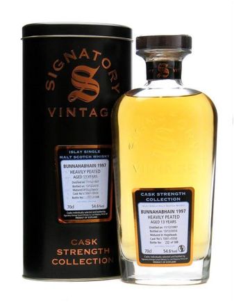 Bunnahabhain 1997 13 Year Old Heavily Peated Signatory Cask Strength Collection