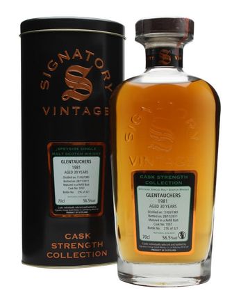 Glentauchers 1981 30 Year Old Cask #1057 Signatory Cask Strength Collection
