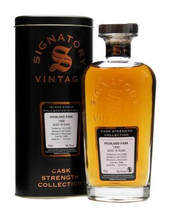 Highland Park 1990 19 Year Old Sherry Butt #15696 Signatory Cask Strength Collection