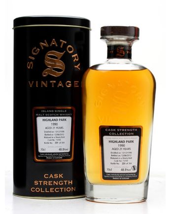 Highland Park 1990 21 Year Old Sherry Butt #15701 Signatory Cask Strength Collection