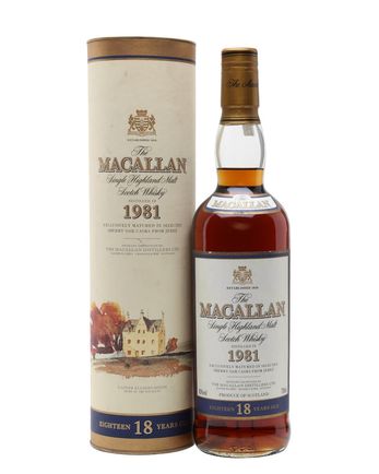 Macallan 1981 18 Year Old Vintage Label