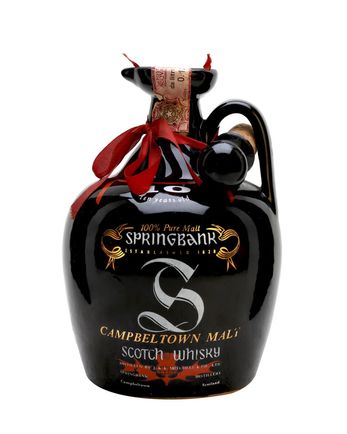 Springbank 10 Year Old Black Ceramic Jug Bottled 1980s