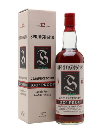 Springbank 12 Year Old 100 Proof Bottled 1990s 75cl