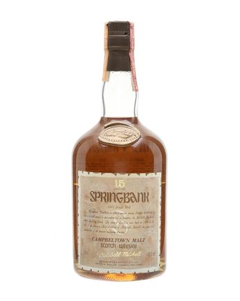 Springbank 15 Year Old Bottled 1980s 75cl
